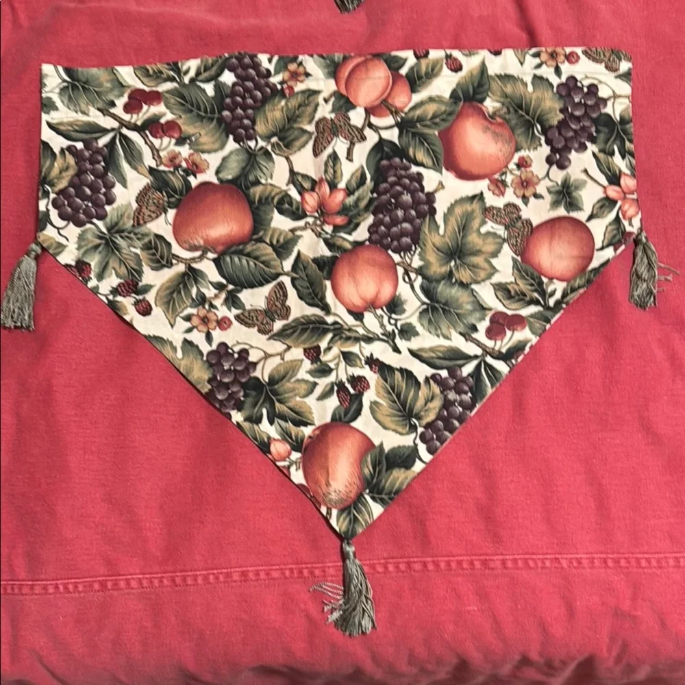 Curtain Valance Floral Fruit Grape Butterfly Patterned Valances with Tassels